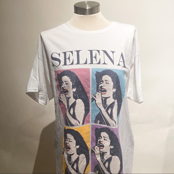Tops - Selena Pop Art Style Graphic Tee L